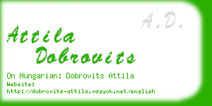 attila dobrovits business card